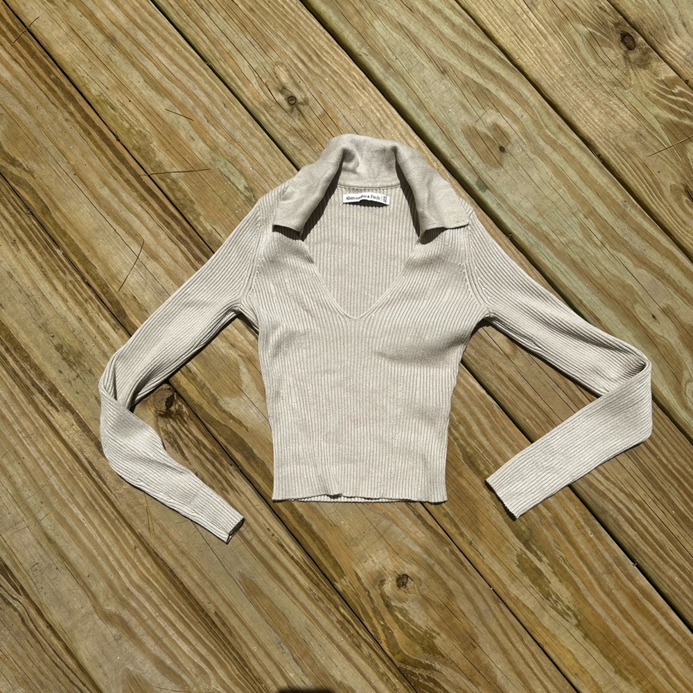Abercrombie Long Sleeve Retro Polo